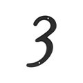 Deltana Deltana RNZ43 4 in. House Numbers; Black - Zinc RNZ43